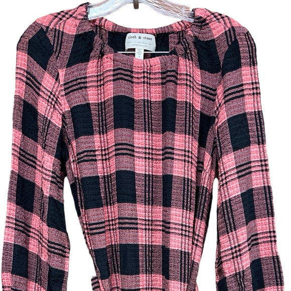 ANTHROPOLOGIE Cloth & Stone Daia Plaid Mini Dress S - Picture 8 of 11